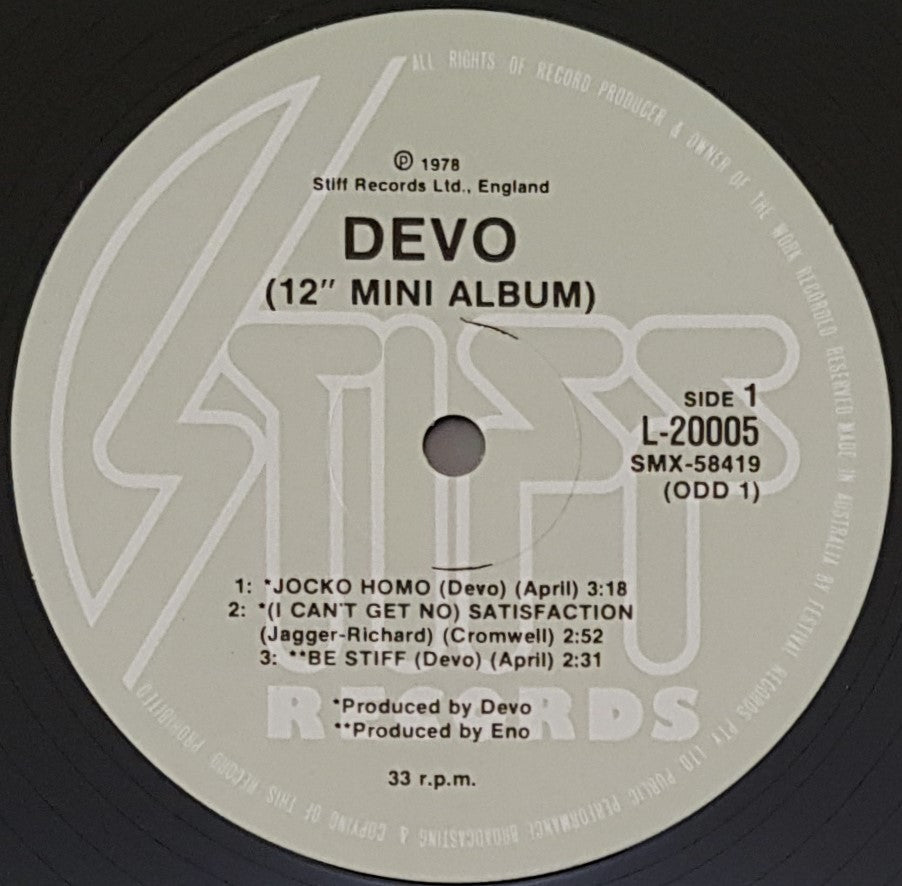 Devo - B Stiff – Vicious Sloth Collectables