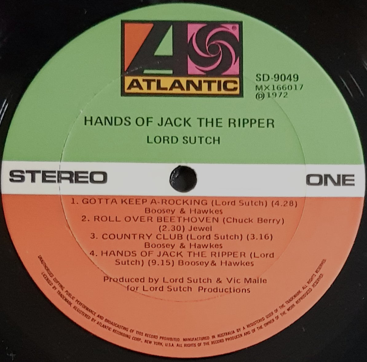 Lord Sutch And Heavy Friends - Hands Of Jack The Ripper – Vicious Sloth  Collectables