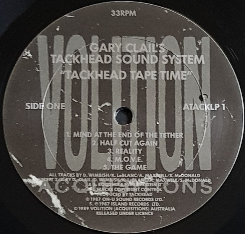 Gary Clail's Tackhead Sound System - Tackhead Tape Time – Vicious Sloth ...