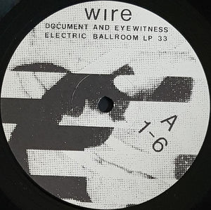 Wire - Document And Eyewitness