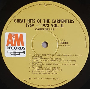 Carpenters - Great Hits Of The Carpenters Vol II 1969-1973