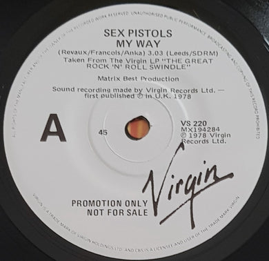 Sex Pistols - My Way - White Label Promo