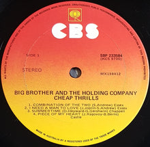 Load image into Gallery viewer, Janis Joplin  Big Brother &amp; The Holding Co.- Cheap Thrills