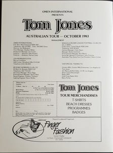 Jones, Tom - Australian Tour October 1983