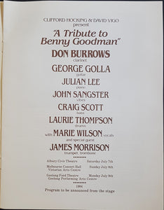 Don Burrows - A Tribute To Benny Goodman - Autographed