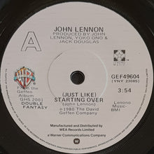 Load image into Gallery viewer, Lennon, John - (Just Like) Starting Over