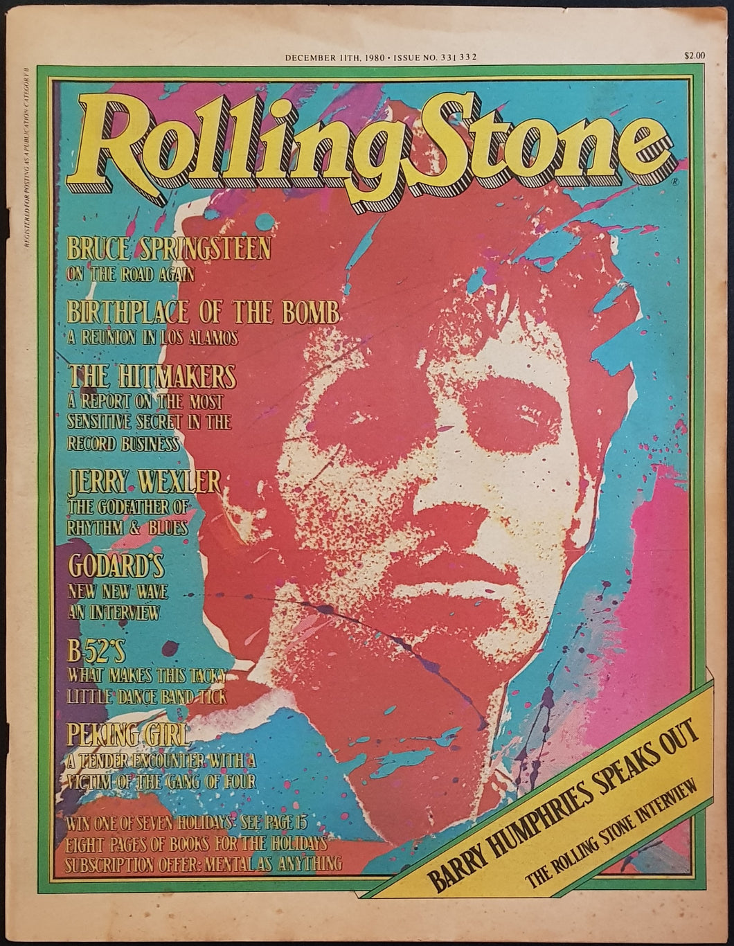 Bruce Springsteen - Rolling Stone Magazine Issue No.331-332