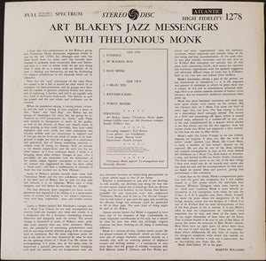 Art Blakey - Art Blakey's Jazz Messengers With Thelonious Monk