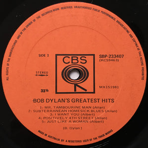 Bob Dylan - Bob Dylan's Greatest Hits