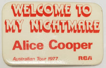 Load image into Gallery viewer, Alice Cooper - Welcome To My Nightmare Australian Tour 1977