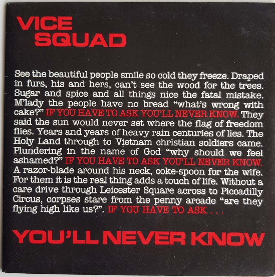 Vice Squad - You'll Never Know