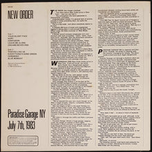 Load image into Gallery viewer, New Order - Live New York 1983