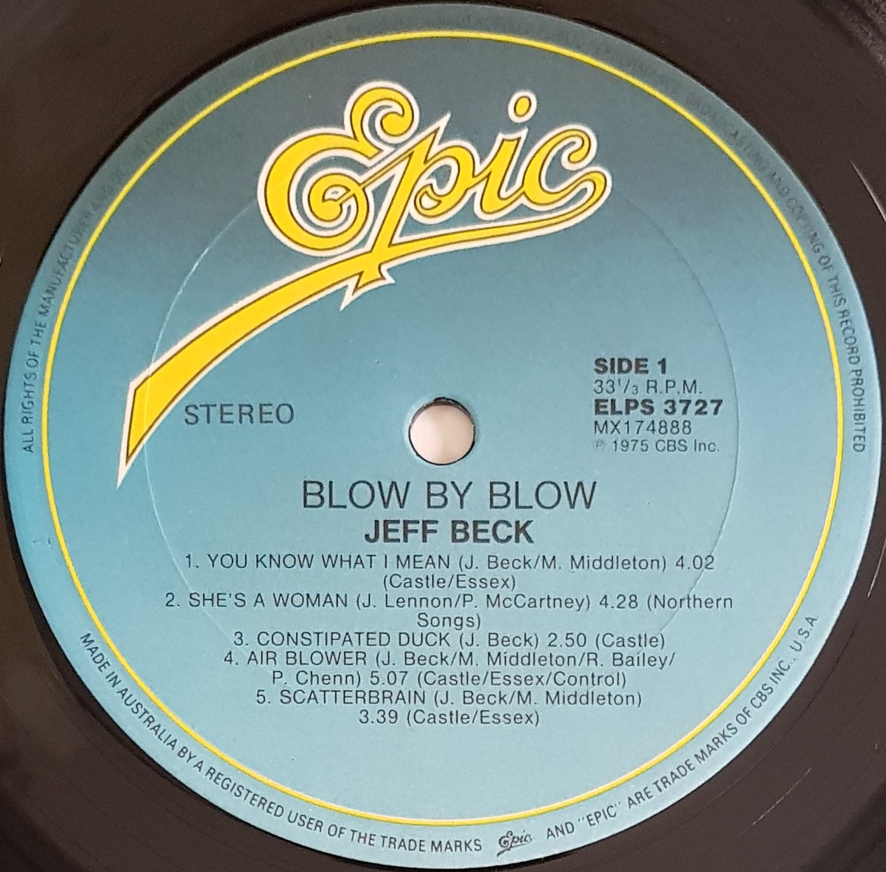 Beck, Jeff - Blow By Blow – Vicious Sloth Collectables