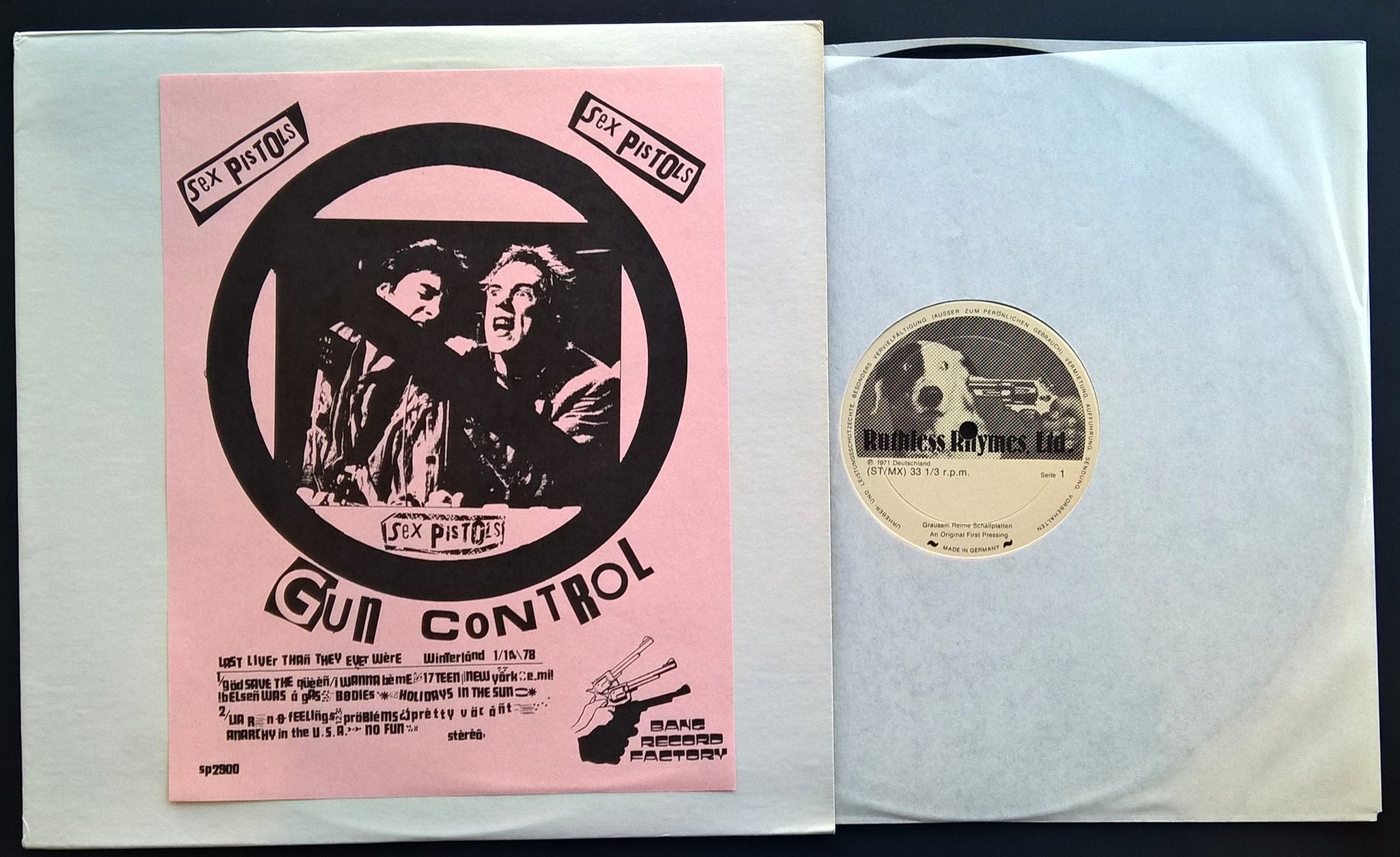 Sex Pistols - Gun Control – Vicious Sloth Collectables